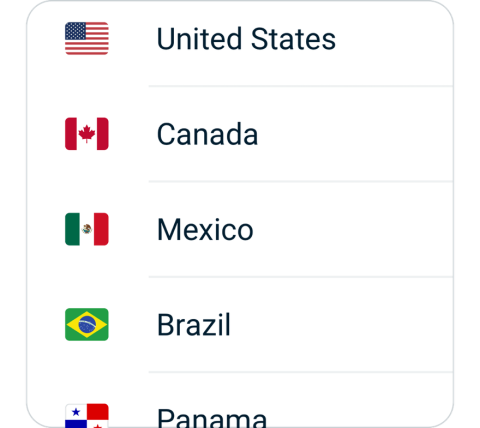 Lvhu connect step 2, choose VPN server location